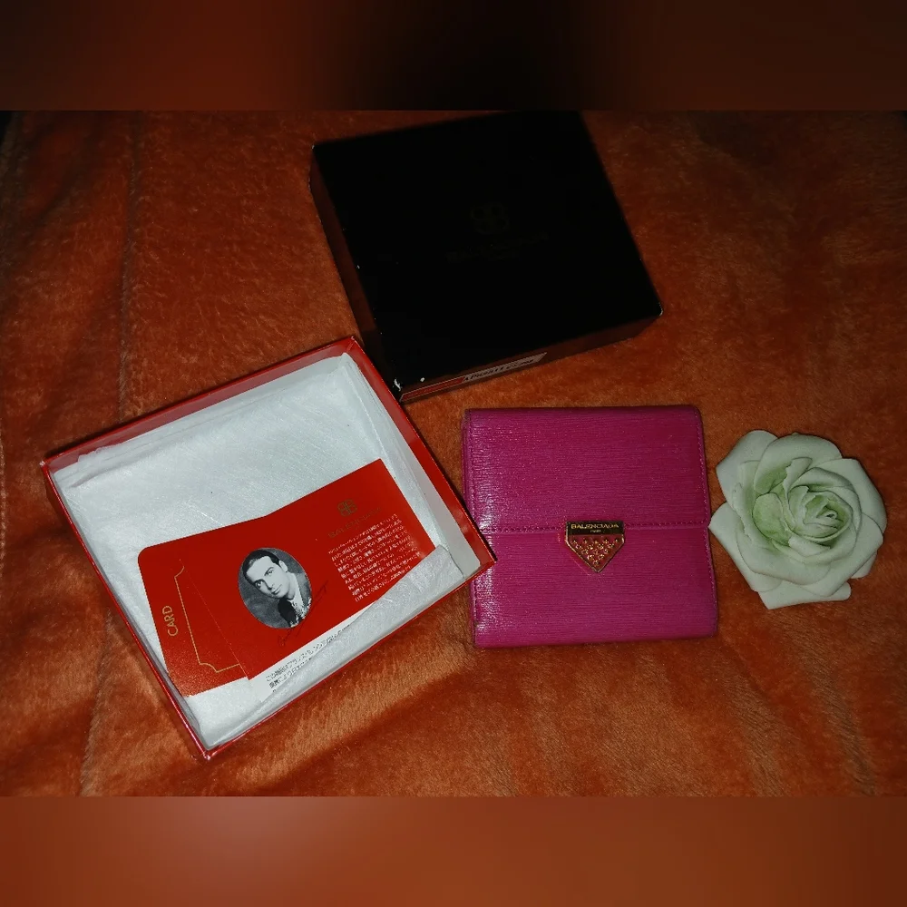 Balenciaga Pink Wallet with Gem Detail